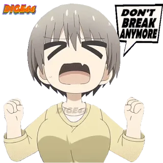📵 DON'T BREAK ANYMORE anime, cartoon, emotional, pleading, frustrated telegram sticker