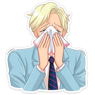 🤧 khóc, buồn, cảm xúc, đàn ông, anime, hoạt hình, cảm xúc, khăn giấy whatsapp sticker