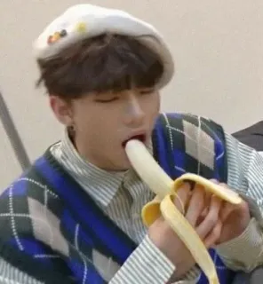 🍌 person, essen, banane, essen, porträt whatsapp sticker