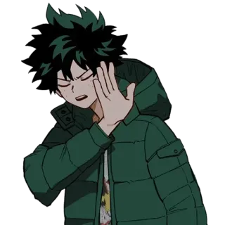 😑 Izuku Midoriya My Hero Academia anime, my hero academia, deku, izuku midoriya, character telegram sticker