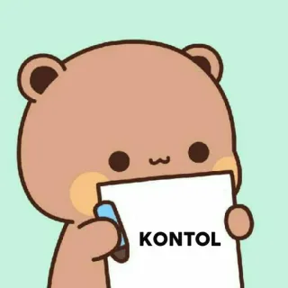 🐻 KONTOL bear, indonesian, offensive, cartoon, sticker telegram sticker