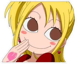 😂 Lucy Heartfilia Fairy Tail Аниме, Fairy Tail, Люси Хартфилия, Чиби, Маг telegram sticker