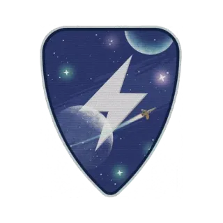 ⚡️ space, lightning bolt, planets, rocket, stars, outer space telegram sticker