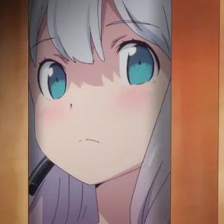 😶 anime, girl, cute, cartoon, character telegram sticker