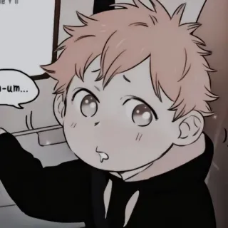 🥯 u-um... Anime, Manga, Słodkie, Kreskówka, Chłopak telegram sticker