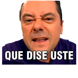 😦 QUE DISE USTE meme, angry, question, confused telegram sticker