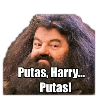 😉 Hagrid Harry Potter P**as, Harry... P**as! แฮกริด, แฮร์รี่ พอตเตอร์, ภาพยนตร์, หนังสือ whatsapp sticker