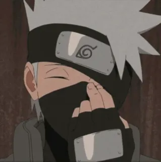 🔥 Kakashi Naruto anime, kakashi, naruto, dedo corazón, gesto ofensivo telegram sticker