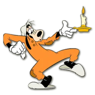 🔦 Goofy cartoni animati, Disney, candela, Goofy telegram sticker