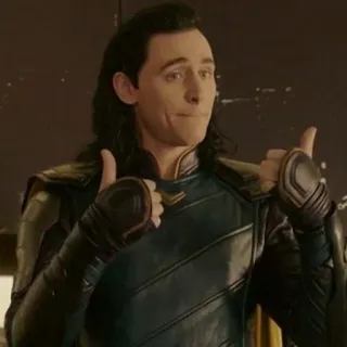 ✌️ Loki Marvel Cinematic Universe 로키, 좋아요, 마블, 장난의 신, 톰 히들스턴 telegram sticker