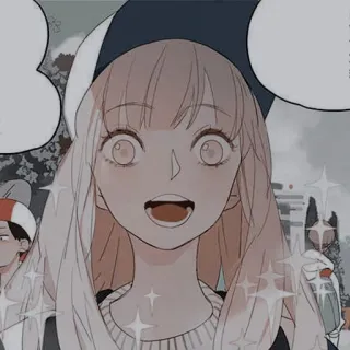 ✖️ anime girl, cartoon, happy, kawaii telegram sticker
