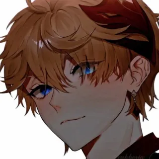 🥨 Tartaglia Genshin Impact Anime, Genshin Impact, Tartaglia, Personaje, Videojuego, Fanart whatsapp sticker