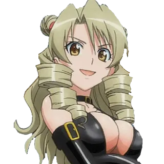 😃 anime, blonde hair, female, cartoon, character telegram sticker