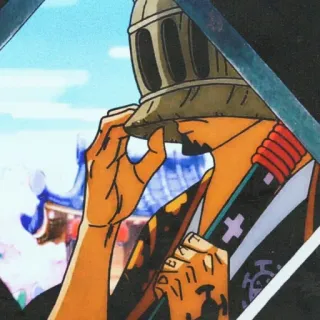 ☠️ Trafalgar Law One Piece Anime, One Piece, Trafalgar Law, Pirat, Schwert, Helm telegram sticker