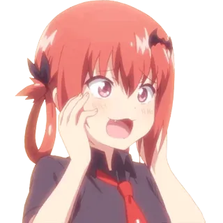 😍 Satania McDowell Kurumizawa Gabriel DropOut anime, character, satania, gabriel dropout, cute, cartoon, devil telegram sticker