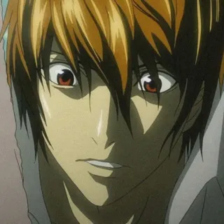 😈 Light Yagami Death Note Anime, Death Note, Light Yagami, Personaggio, Manga, Animazione telegram sticker