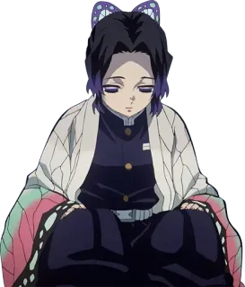 😔 Shinobu Kocho Demon Slayer anime, demon slayer, shinobu kocho, butterfly, manga, japanese whatsapp sticker