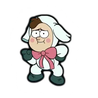 🐏 Dipper Pines Gravity Falls cartoon, Dipper Pines, Gravity Falls, lamb costume, animated telegram sticker