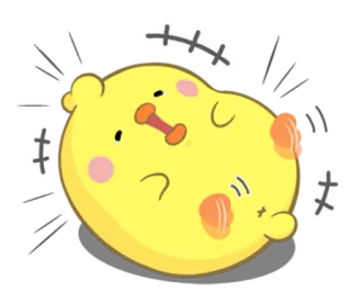 🤣 卡通, 小鸡, 可爱, 动物, 黄色 telegram sticker