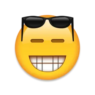 😀 Emoji, Smiley, Sonnenbrille, Cool, Lachendes Gesicht telegram sticker