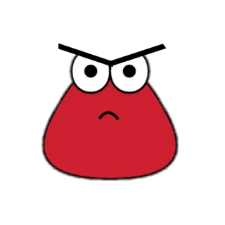 😡 絵文字, 怒り, 赤, 顔, マンガ telegram sticker
