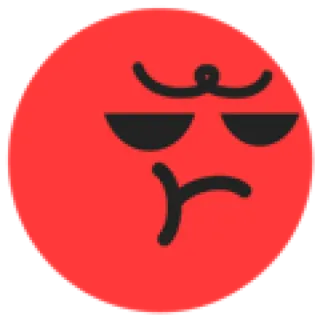 😡 rojo, cara, enfadado, emoji, molesto, enojado telegram sticker