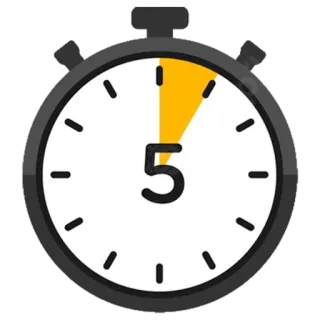 ⏱ 5 number, countdown, time, clock, timer telegram sticker
