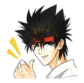 👍 Anime, Cartoon, Figur, Geste telegram sticker