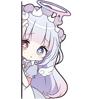 😶 anime girl, angel, cute, cartoon, manga telegram sticker
