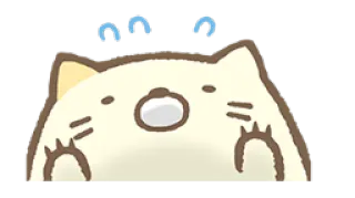 😣 gatto, animale, carino, kawaii, adesivo whatsapp sticker