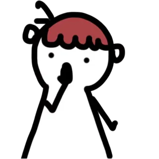 🙊 만화, 막대기 인간, 놀란, 충격 받은, 귀여운 telegram sticker