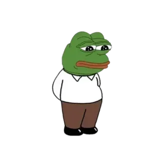 🙄 Pepe the Frog Pepe, rana, triste, meme, meme di internet telegram sticker