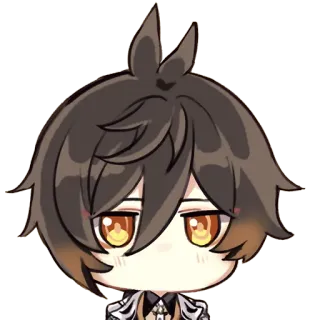 😶 Zhongli Genshin Impact Anime, Jogo, Personagem, Genshin Impact, Zhongli, Chibi whatsapp sticker