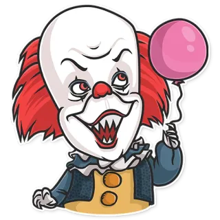 🎈 Pennywise IT Chú hề, Kinh dị, Phim, Bóng bay, IT, Pennywise, Đáng sợ telegram sticker