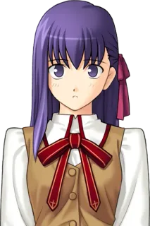 😯 Sakura Matou Fate/stay night Anime, Personnage, Jeu vidéo, Fate Stay Night, Sakura Matou telegram sticker