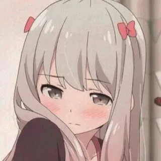 😕 Anime, Fille, Mignon, Manga, Dessin animé telegram sticker