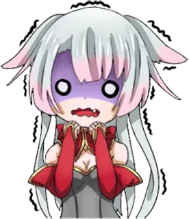 😱 치비, 애니메이션, 만화, 귀여운, 충격, 표정, 놀란 telegram sticker