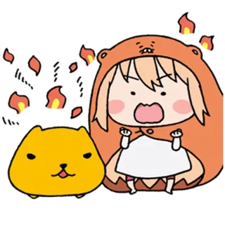 😡 Anime, Dessin animé, Mignon, Personnage, Autocollant whatsapp sticker