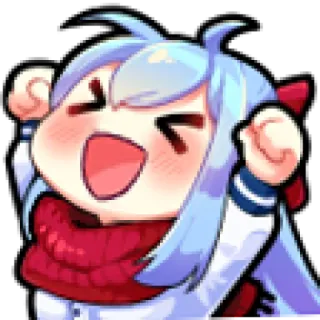 😁 アニメ, マンガ, 興奮, 嬉しい, 漫画, ちび, かわいい telegram sticker