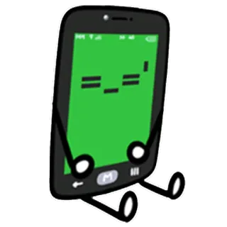 😓 Cartoon, Smartphone, Handy, Figur, Technologie, Gerät whatsapp sticker