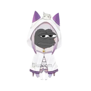 🌂 Diuzpom pepe, rana, meme, personaje, pegatina whatsapp sticker