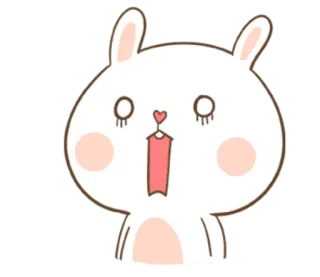 🐽 królik, zajączek, zwierzę, słodki, kreskówka telegram sticker