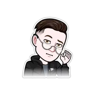 🤓 Bitmoji, Cartone animato, Avatar, Persona, Occhiali telegram sticker