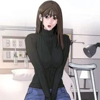 🌸 vrouw, anime, manga, ziekenhuis, verwonding, patiënt, tekening telegram sticker