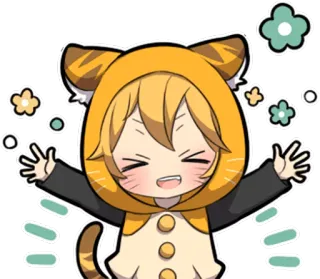 😆 고양이, 애니메이션, 행복한, 귀여운, 귀, 동물, 귀여움 telegram sticker