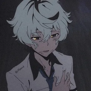 🎟 @villipend Anime, Jongen, Verdrietig, Cartoon, Fanart, Personage, Illustratie telegram sticker