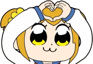 ❤️ Popuko Pop Team Epic Popuko, Pop Team Epic, anime, manga, heart, cute, sticker telegram sticker
