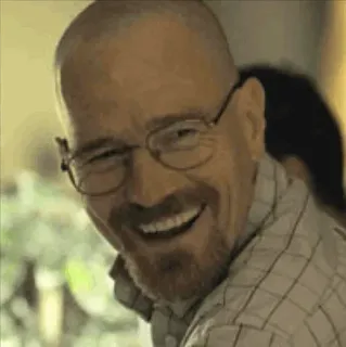 ⭐️ Walter White Breaking Bad Breaking Bad, Walter White, Heisenberg, TV Serie, Schauspieler, Bryan Cranston, Lachen, Fröhlich telegram sticker