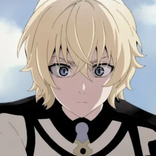 ⚓ Mikaela Hyakuya Owari no Seraph Anime, Postać, Manga, Naklejka telegram sticker
