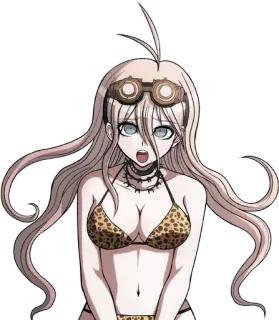 🔩 Miu Iruma Danganronpa V3: Killing Harmony anime, bikini, girl, goggles telegram sticker